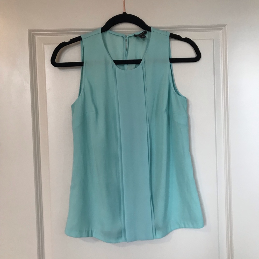EUC Ann Taylor Sleeveless Blouse Shell Blue 2